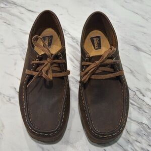 Clarks Originals Women’s Wallabee Moccasin Brown Leather Casual‎ Shoes Size 9